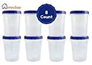 Twist Top Food Containers Screw And Seal Lid 32 Oz Stackable Reusable Plastic Storage Container 8 Pack,GREAT QUALITY