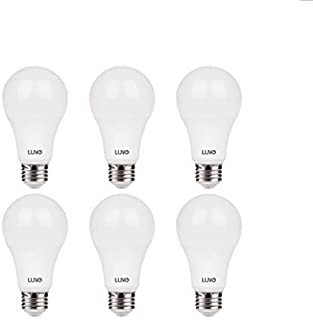 LUNO A19 Non-Dimmable LED Bulb, 14W (100W Equivalent), 1500 Lumens, 5000K (Daylight), Medium Base (E26), UL Certified (6-Pack)