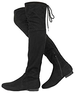 Women's Fashion Casual Over The Knee Pull on Slouchy Boots