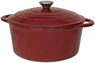 Useful UH-CI136 5.5QT Cast Iron Enamel Covered Round Dutch Oven With Lid
