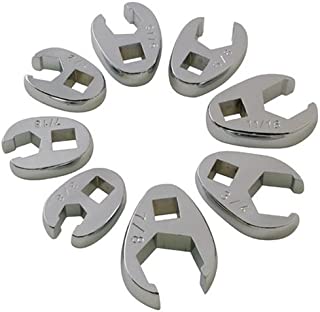 Sunex 9708 3/8-Inch Drive Fractional Crowfoot Flare Nut Wrench Set, 3/8-Inch - 7/8-Inch, Fully Polished, 8-Piece