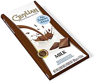 Guylian Milk Chocolate No-Sugar Added Bar, 3.5-Ounce Boxes (Pack of 6)