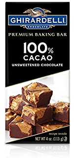 Ghirardelli 100% Cacao Unsweetened Chocolate Premium Baking Bar, 4 oz