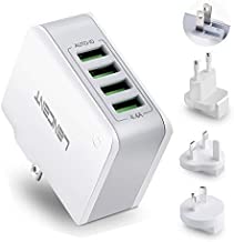 Multiple USB Wall Charger, [22W/4.4A] LENCENT 4 Port USB Travel Adapter, All in One USB Charger Plug with UK US EU European AUS Worldwide International Travel Phone Charger for iPhone, IPad & More