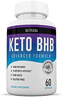 Nutriana Keto Diet BHB Pills - Ketogenic Keto Pills for Women and Men - Keto Supplement BHB Salts - Ketosis Keto Supplement Exogenous Ketones - Keto Pills 60 Capsules