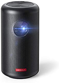 Anker Nebula Capsule Max, Pint-Sized Wi-Fi Mini Projector, 200 ANSI Lumen Portable Projector, 8W Speaker, Movie Projector, 100 Inch Picture, 4-Hour Video Playtime, Outdoor Projector—Watch Anywhere