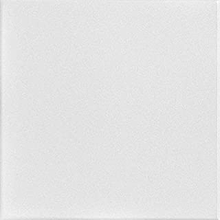 A la Maison Ceilings 814 Basic White - Styrofoam Ceiling Tile (Package of 8 Tiles), Plain White