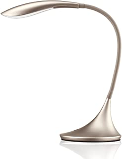 LED Desk Lamp with Touch Control Swing Arm Craft Reading Light Gold Dimmable Portable Task Lamp Eye-Care Adjustable Table Lamps for Living Room/Office/Bedrooms/Kids/Nightstand/Study, Back to School
