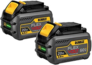 DEWALT DCB606-2 20V MAX 6.0Ah Lithium Ion Premium Battery, 2 Pack