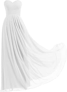 Lemai Criss Cross Long A Line Pleats Chiffon Corset Prom Bridesmaid Dresses
