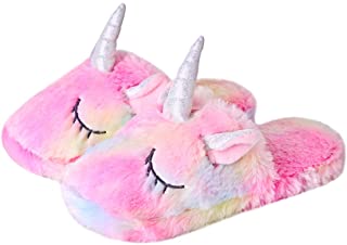 Kids Family Unicorn Slippers Household Anti-Slip Indoor Home Slippers for Girls and Boys