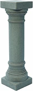 EMSCO Group Greek Column Statue – Natural Granite Appearance – Made of Resin – Lightweight – 32” Height