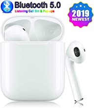 Bluetooth 5.0 Wireless Earbuds Headsets Bluetooth Headphones 【24Hrs Charging Case】 3D Stereo IPX5 Waterproof Pop-ups Auto Pairing Fast Charging for Earphone Samsung Apple Airpods Sport Earbuds