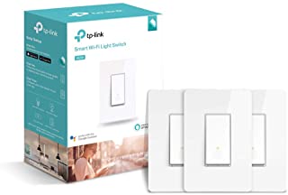 TP-LINK HS200P3 Kasa Smart WiFi Switch (3-Pack) Control Lighting from Anywhere, Easy In-Wall Installation (Single-Pole Only), No Hub Required, Works With Alexa and Google Assistant, White