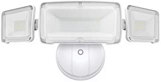 LEPOWER 35W Dusk to Dawn Light LED Security Lights Outdoor, 3500LM LED Flood Light Outdoor, Full Metal, 6000K, IP65 Waterproof 3 Head Outdoor Security Light for Garage, Patio, Porch (White Light)