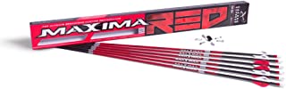 Carbon Express Maxima RED Fletched Carbon Arrows with Dynamic Spine Control and Blazer Vanes, 6-Pack