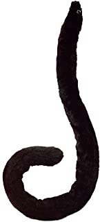 E-TING Sexy Cat Tail Long Fur Neko Anime Cosplay Party Costume Lady Girls (Black tail)