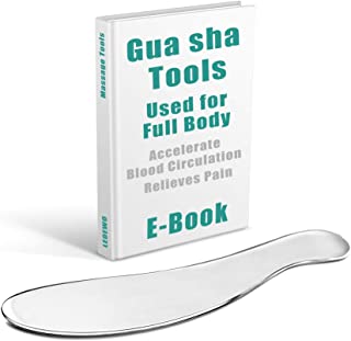 Gua Sha Scraping Massage Tool Stainless Steel Guasha Board Deep Tissue Muscle Scraping Tool Sidekick Tool SPA Acupuncture Therapy Trigger Point Treatment Physical Therapy Tool Reduce Knee,Foot Pain