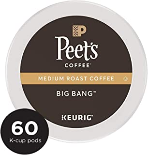 Peet's Coffee Big Bang, Medium Roast, 60 Count Single Serve K-Cup Coffee Pods for Keurig Coffee Maker