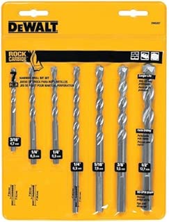 DEWALT DW5207 7-Piece Premium Percussion Masonry Drill Bit Set