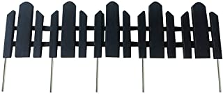 Abba Patio Recycled Plastic Resin Decorative Border Garden Edging Landscape Fence Set-6 Pieces, 23