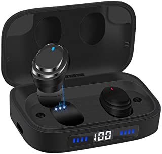 Ceppekyy Wireless Earbuds, Bluetooth 5.0 in-Ear TWS Headphones Auto Pairing Earphones with 2000mAh Charging Case LED Battery Display 80H Playtime, IPX7 Waterproof Built-in Mic Headsets for Sports