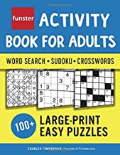 Funster Activity Book for Adults - Word Search, Sudoku, Crosswords: 100+ Large-Print Easy Puzzles