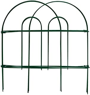 Amagabeli Decorative Garden Fence 18 in x 50 ft Rustproof Green Iron Landscape Wire Folding Fencing Ornamental Panel Border Edge Section Edging Patio Flower Bed Animal Barrier for Dog Outdoor Fences