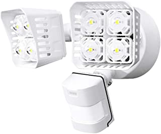 SANSI LED Security Motion Sensor Outdoor Lights, 36W (250W Incandescent Equivalent) 3600lm, 5000K Daylight, Dusk to Dawn Waterproof Flood Light, ETL Listed, White