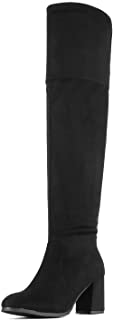 Women’s Fashion Over The Knee Chunky High Heel Thigh High Boots