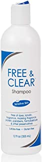 Free & Clear Hair Shampoo | Fragrance, Gluten and Sulfate Free | For Sensitive Skin | 12 Ounce