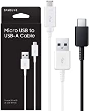 Official OEM Samsung Micro USB Data Cable 4FT with C TYPE USB Cable Black - For GalaxyS6,S7,Edge, S8,S9,+,Note8,Note9 (US Retail Packing Kit)