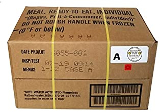 Western Frontier MRE 2019 Inspection Date Case, 12 Meals with 2019 Inspection Date, 2016 Pack Date. Military Surplus Meal Ready to Eat.