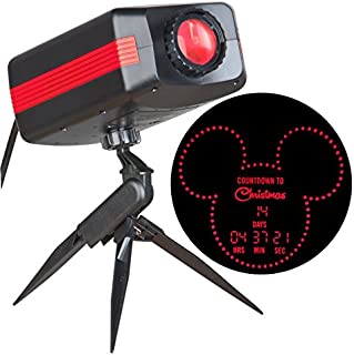 Disney Countdown To Christmas Red LED Outdoor Stake Light Projector