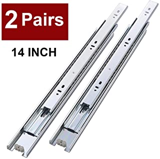 2 Pair of 14 Inch Full Extension Side Mount Ball Bearing Sliding Drawer Slides, Available in 10