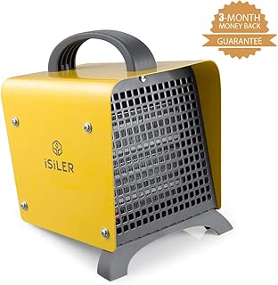 Space Heater, iSiLER 1500W Portable Indoor Heater, Ceramic Space Heater with Adjustable Thermostat & Overheat Protection, Hot Cool Fan Electric Heater for Home Office Garage with ETL Certified