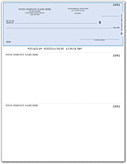 CheckSimple Laser Business Checks, Compatible with QuickBooks/Quicken - Top Format, Lined (100 Qty) - Custom