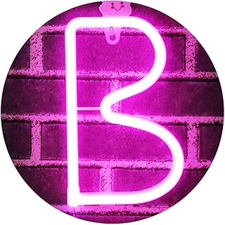 Obrecis Light Up Letters Neon Signs, Pink Marquee Letters Lights Wall Decor for Christmas, Birthday Party, Bar Valentine’s Day Words-Pink Letters