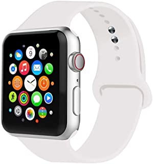IYOU Sport Band Compatible with Watch Band 38MM 42MM 40MM 44MM, Soft Silicone Replacement Sport Strap Compatible with 2019 Watch Series 5 2018 Watch Series 4/3/2/1