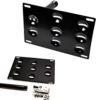 iJDMTOY No Drill Front Bumper Tow Hook License Plate Mounting Bracket Adapter Kit for Lexus ISF RC200t RC250 RC300 RC350 RC-F GS350 GS460 GS450h RX LS etc