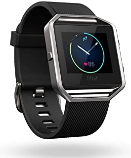 Fitbit Blaze Smart Fitness Watch, Black, Silver, Large (6.7 - 8.1 inch)