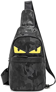 Men's Sling Bag Oxford Chest Bag Shoulder Backpack Cross Body Travel,Rswsp (Oxford-Black)