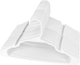 Utopia Home 50-Pack Plastic Hangers for Clothes - Space Saving Notched Hangers - White
