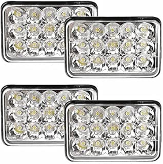 4 pc BearClaw kit 4x6 C LED Headlights Bulb for Peterbilt Kenworth Freightliner Rectangular replacement h6054 H4 H4651 H4652 H4656 H4666 H6545 lens