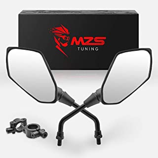 MZS ATV Mirrors Hawk-Eye Rear View Convex Universal 7/8 Handlebar Mount compatible Motorcycle Scooter GY6 Dirt Quad Bike Coolster ATV's Polaris Yamaha Arctic Cat Can-am Honda Kymco Kawasaki KTM Suzuki