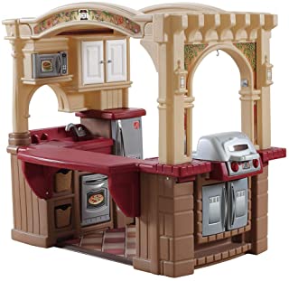 Step2 Grand Walk-In Kitchen & Grill | Large Kids Kitchen Playset Toy | Play Kitchen with 103-Pc Play Kitchen Accessories Set Included