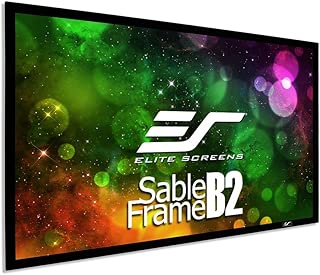 Elite Screens Sable Frame B2, 110-INCH Diag. 16:9, Active 3D 4K / 8K Ultra HD Fixed Frame Home Theater Projection Projector Screen with Kit, SB110WH2