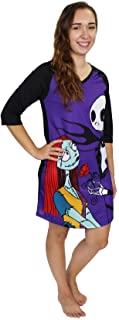 Disney Nightmare Before Christmas Women's 3/4 Sleeve Dorm Nightgown Pajamas