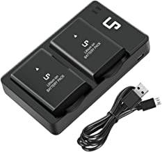 LP EN-EL14 EN EL14a Battery Charger Set, 2-Pack Battery&Dual Charger, Compatible with Nikon D3100, D3200, D3300, D3400, D3500, D5300, D5600 & More