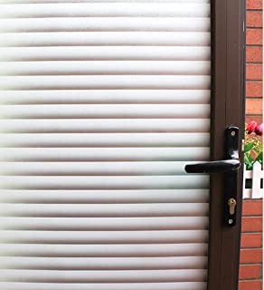 Mikomer Privacy Blinds Window Film,Stained Glass Door Film,Static Cling Window Tint,Heat Control Anti UV Removal Window Cling for Office and Home,35 inches by 118 inches